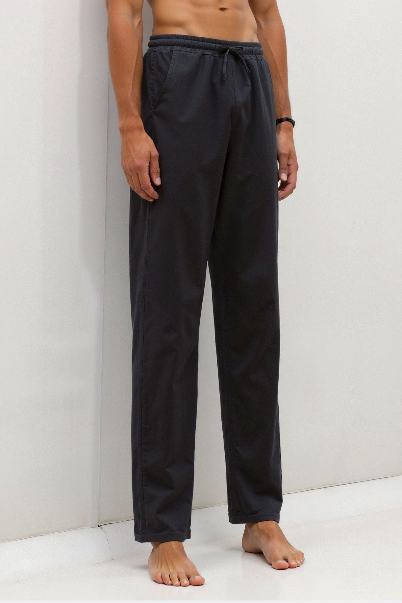 Cotton & Linen Blend Drawstring Pants