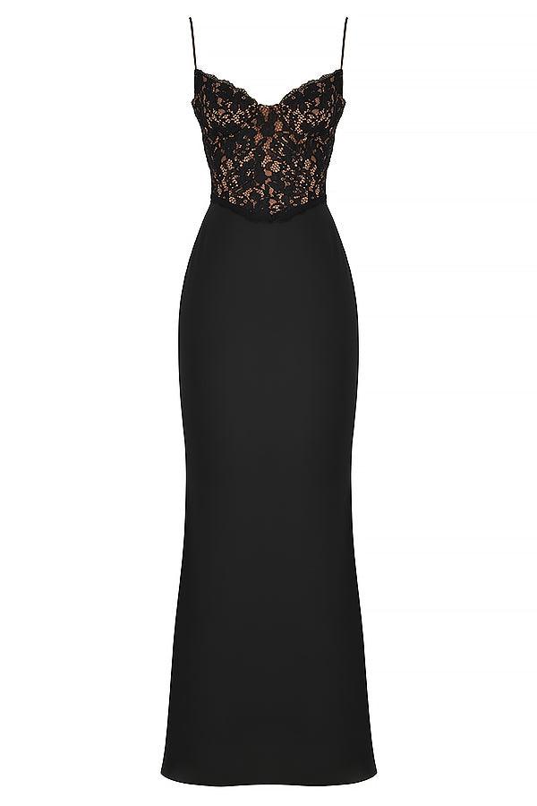 Milano Di Classe® | Black Corset Maxi Dress