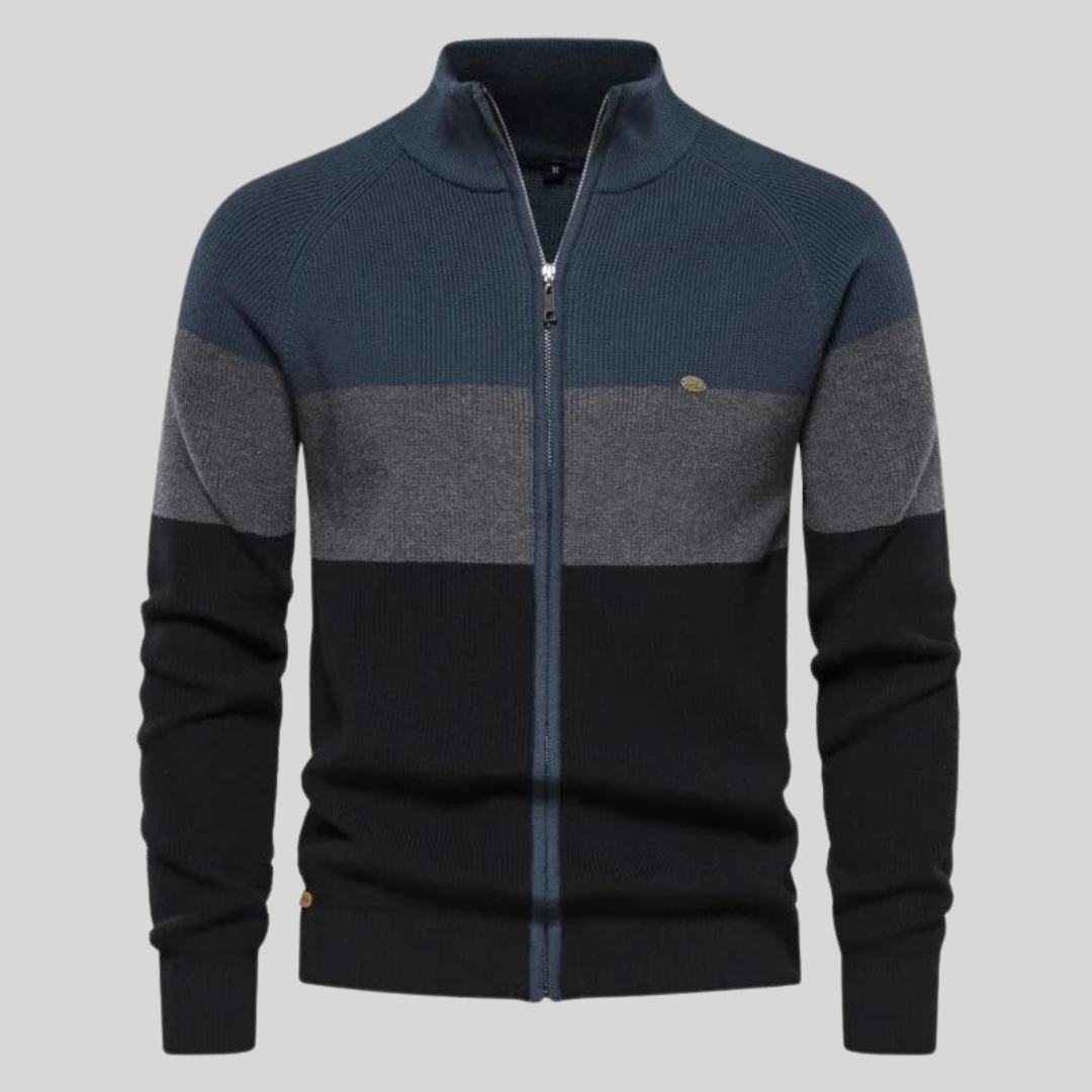 | Striped Cardigan with Logo