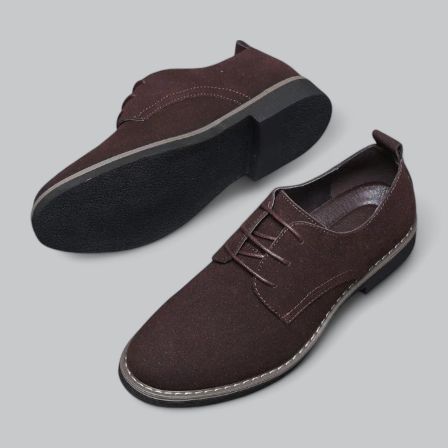 Valenti | Derby Suede Leather Oxford Business Shoe Laced Loafer