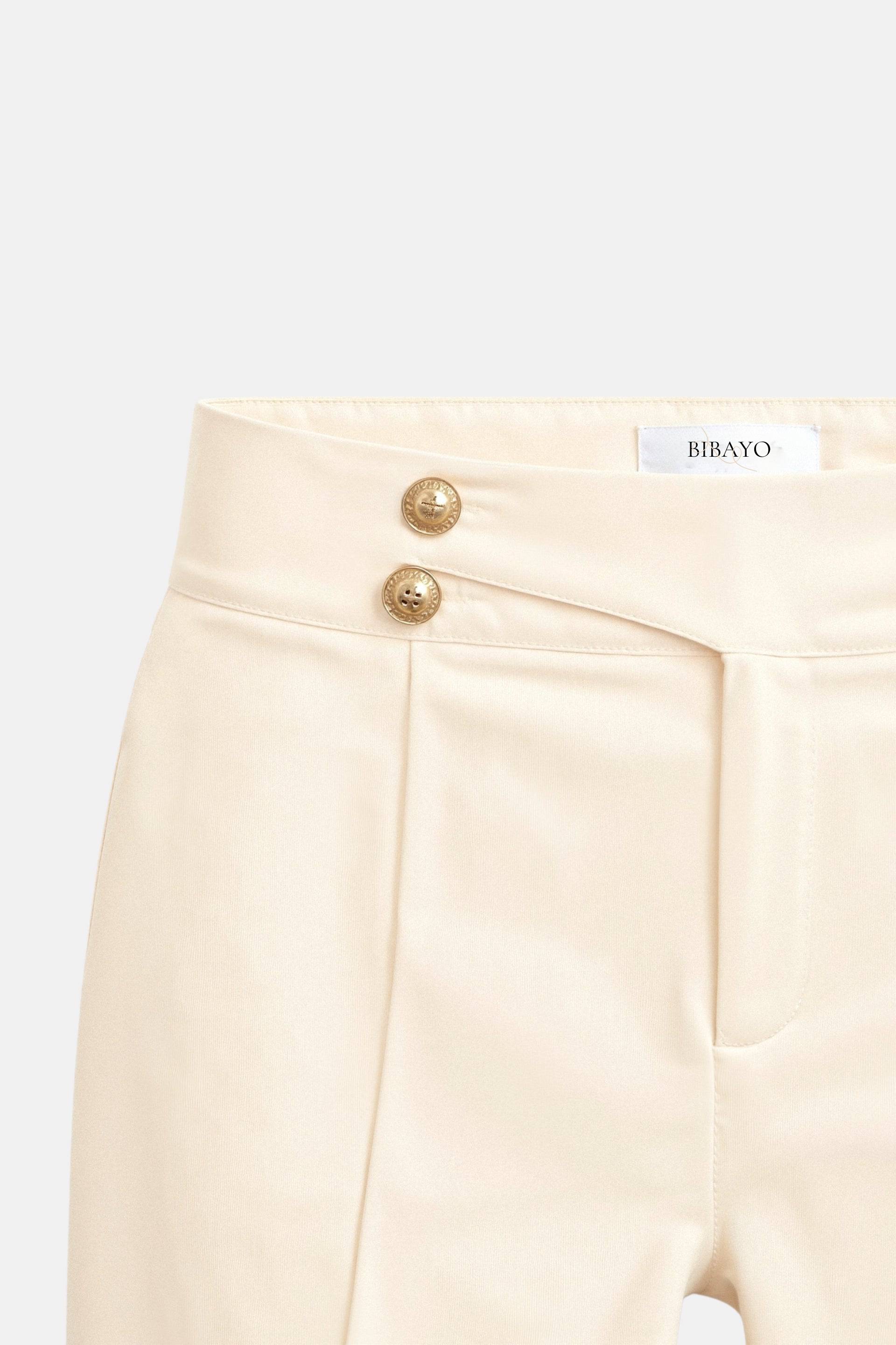 Old Money Elegant Ruched Summer Button Decor High-rise Shorts