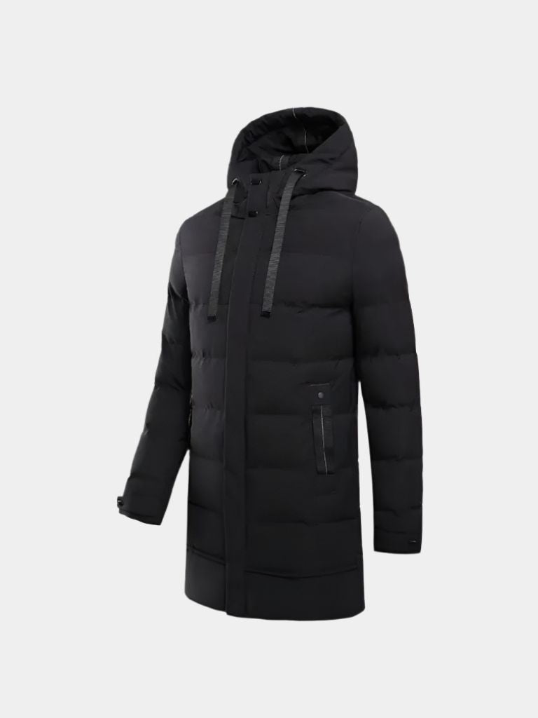 Minimalist Long Puffer Jacket - Cross & Crown