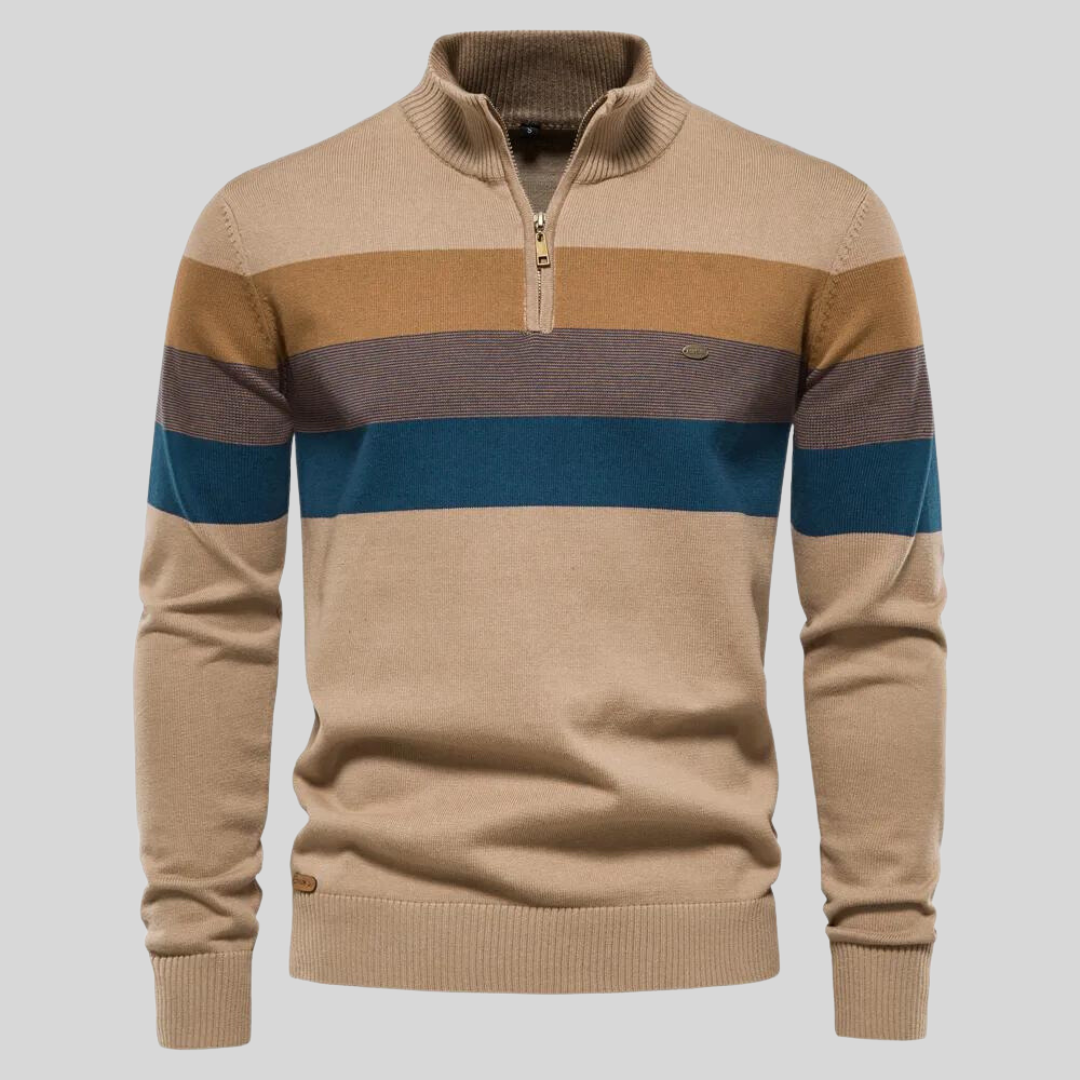 | Striped Turtleneck Sweater