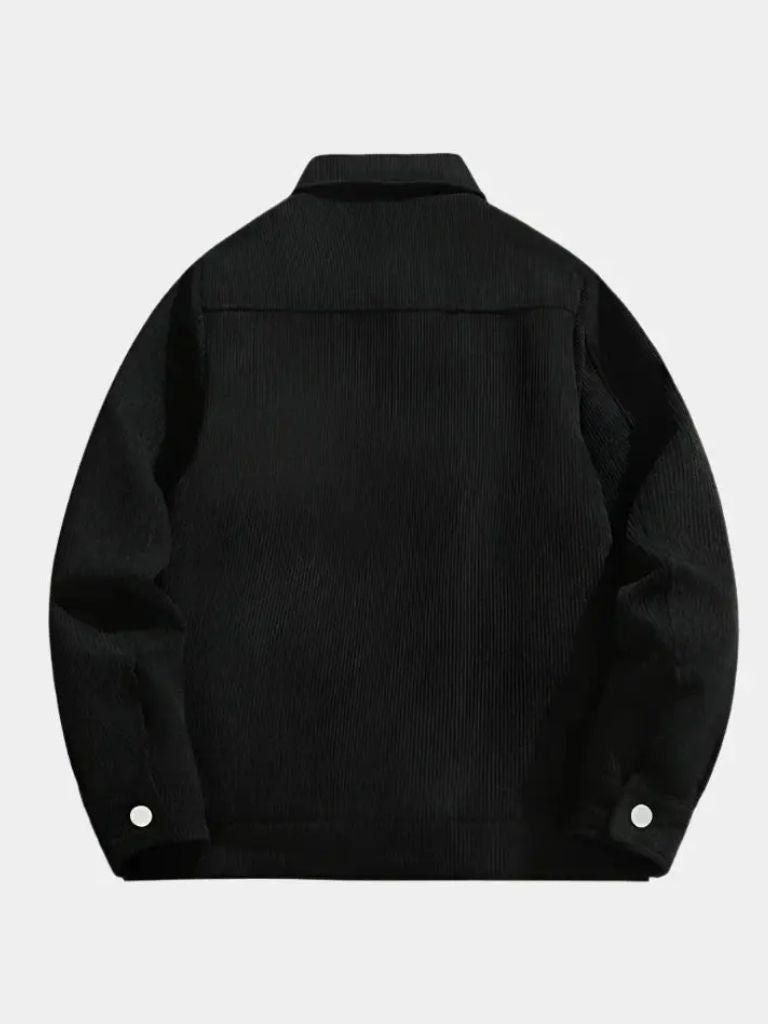 Minimalist Corduroy Sherpa Jacket - Cross & Crown