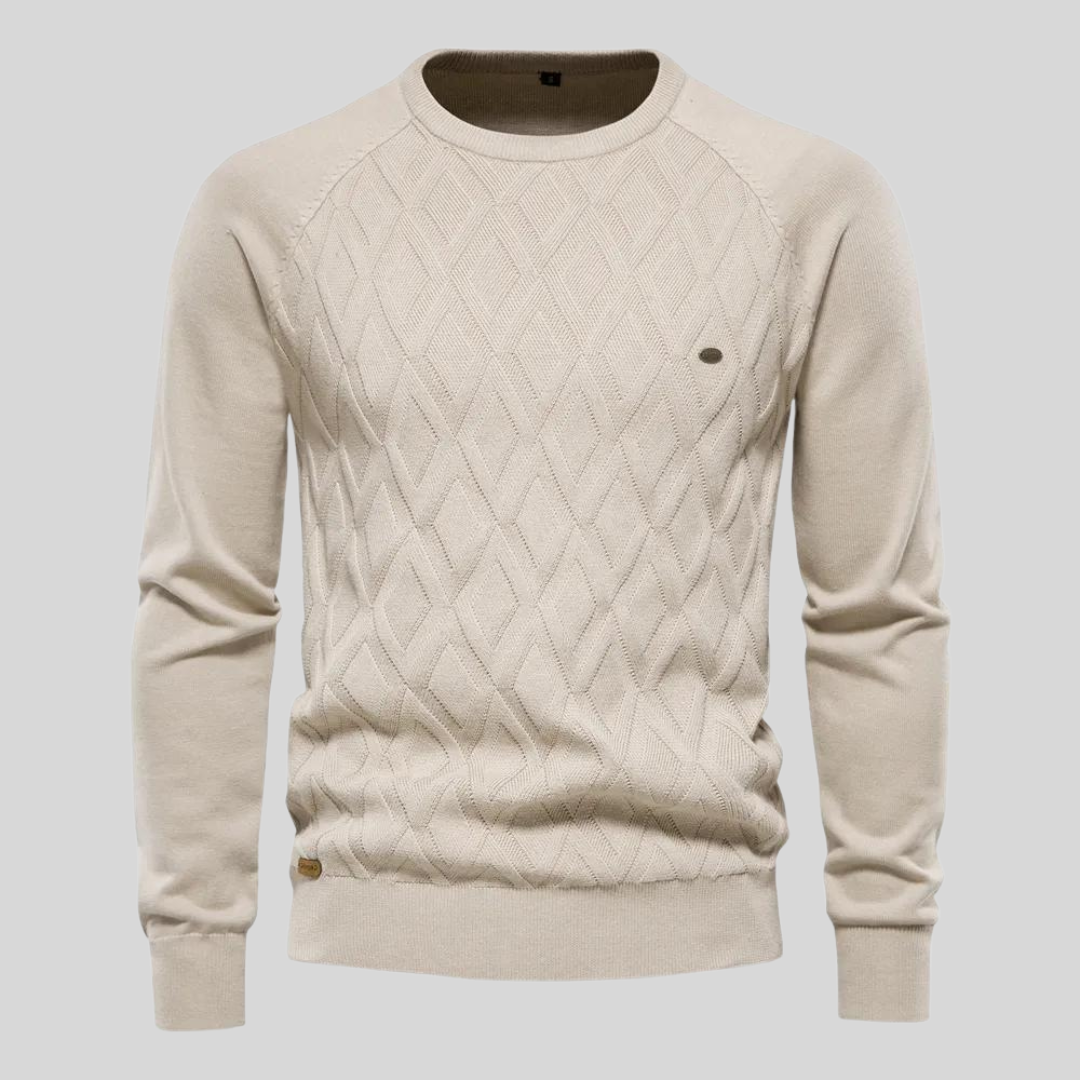 | Sweater with Diamond Pattern
