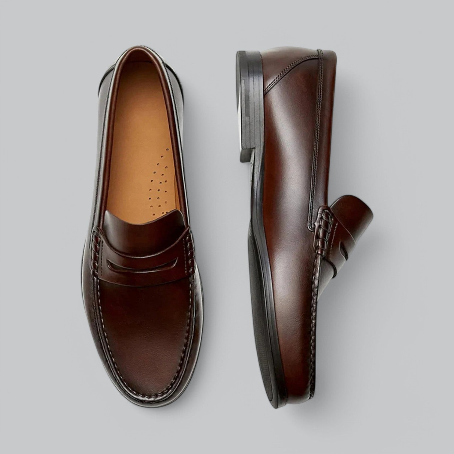 Valenti | Vintage Leather Loafers - Formal Slip-On Moccasins