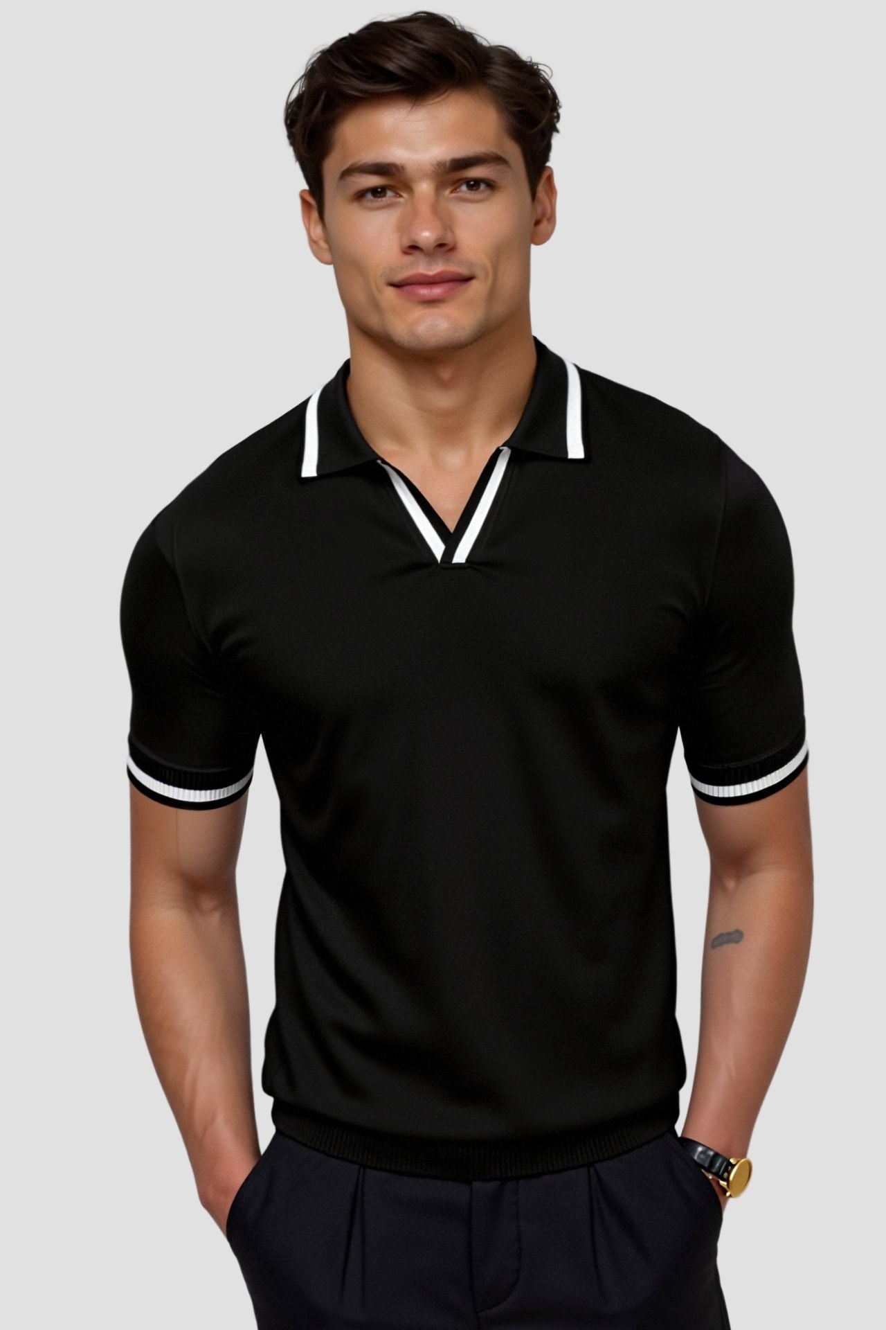 Milano Di Classe Contrast Slim Fitted Polo