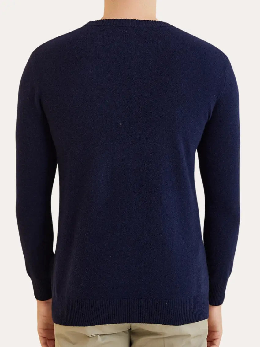 Signature Cashmere Sweater – Navy Blue