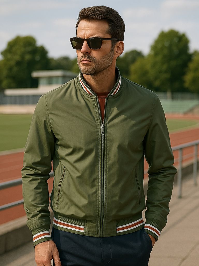 Casual Bomber Jacket - Cross & Crown