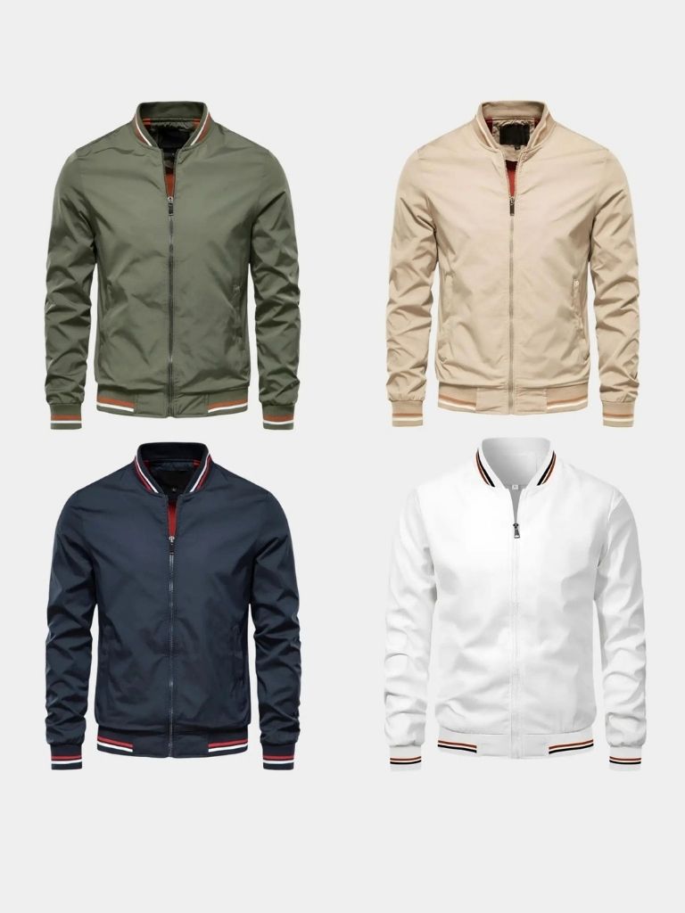 Casual Bomber Jacket - Cross & Crown