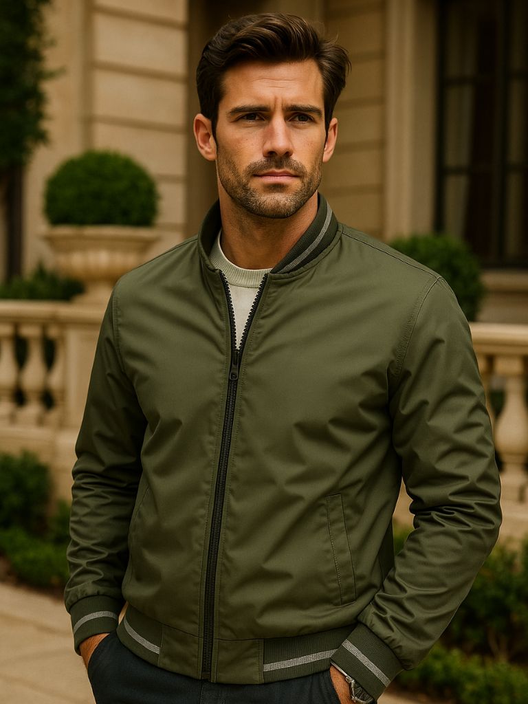 Casual Bomber Jacket - Cross & Crown