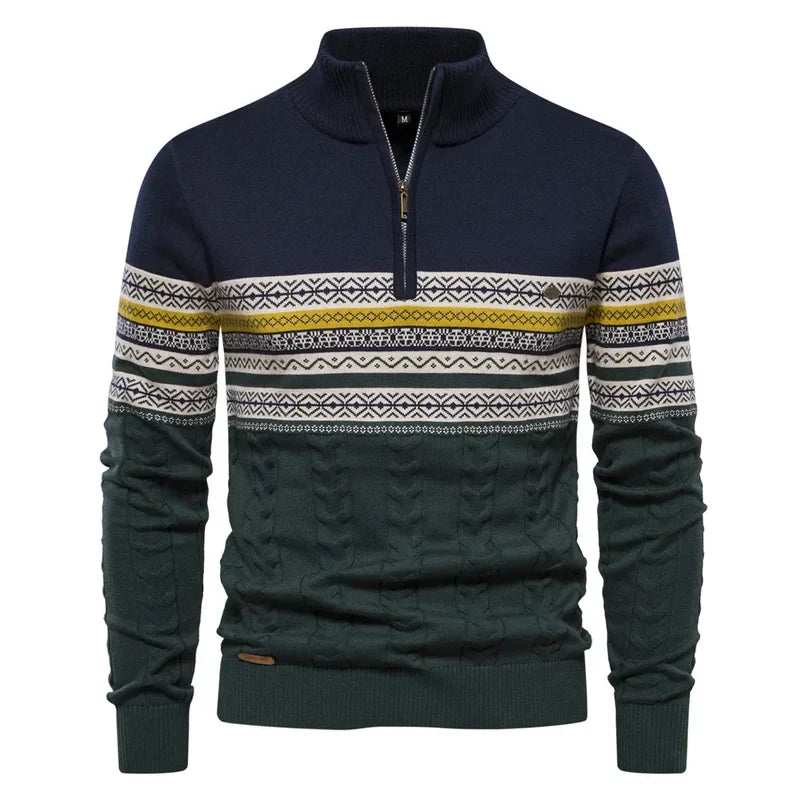 Warm Winter Sweater with Zipper