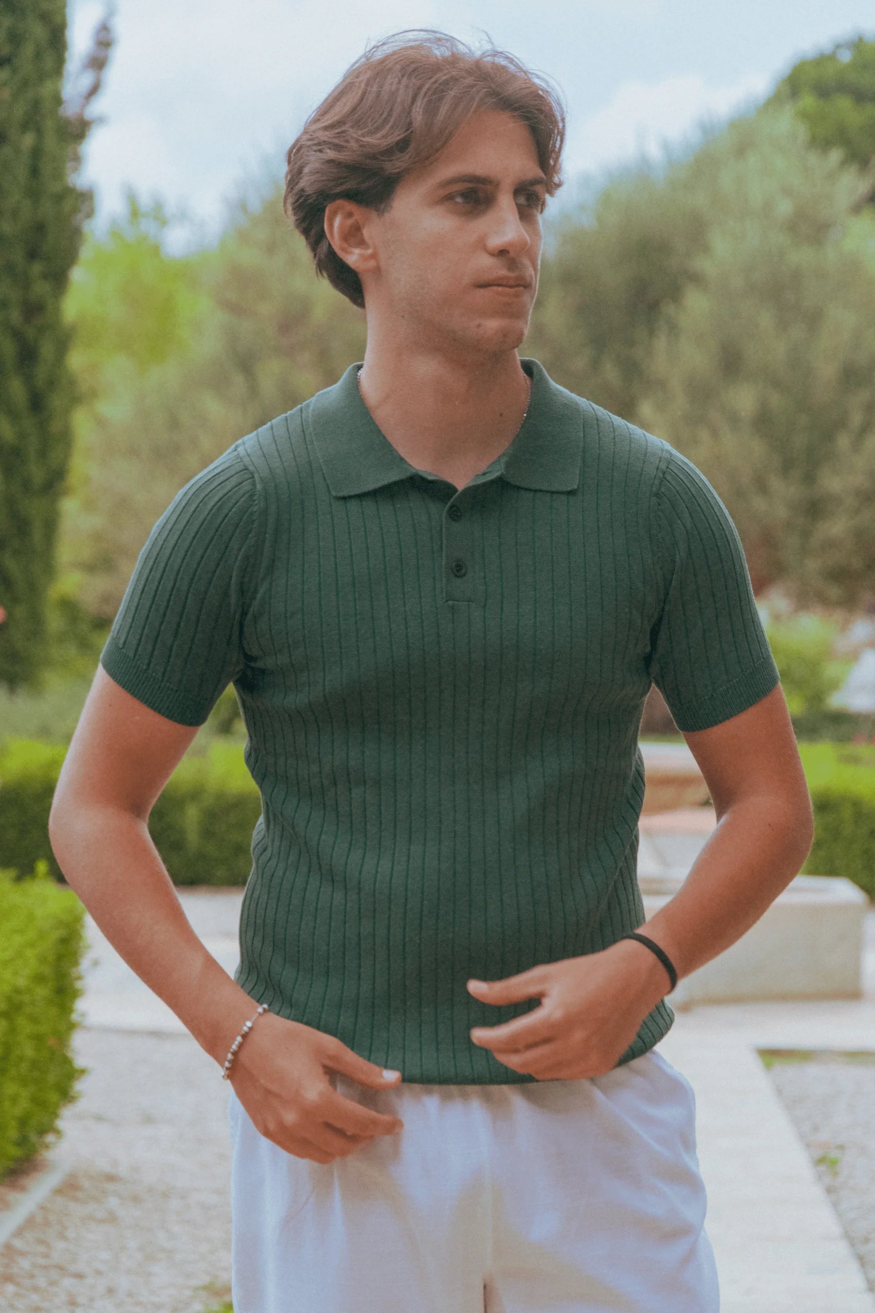 Garda - Ribbed Short Sleeve Polo