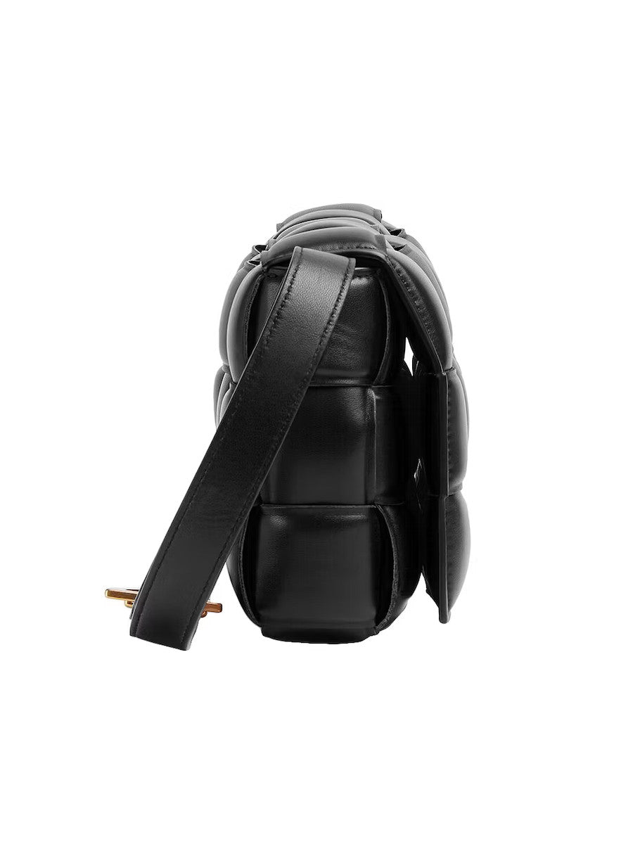 - Woven Padded Leather Bag