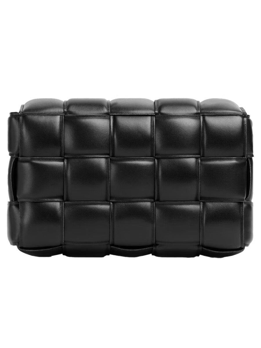 - Woven Padded Leather Bag