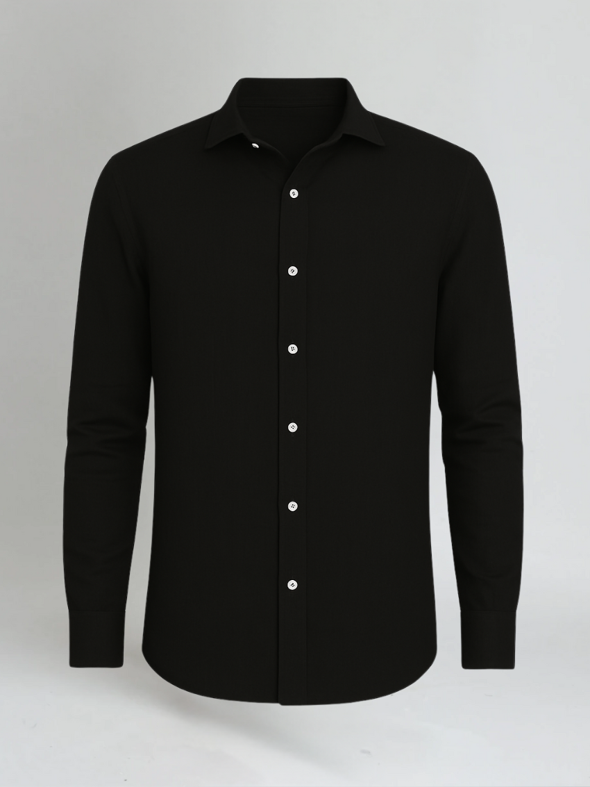 Essential Linen Shirt - Black