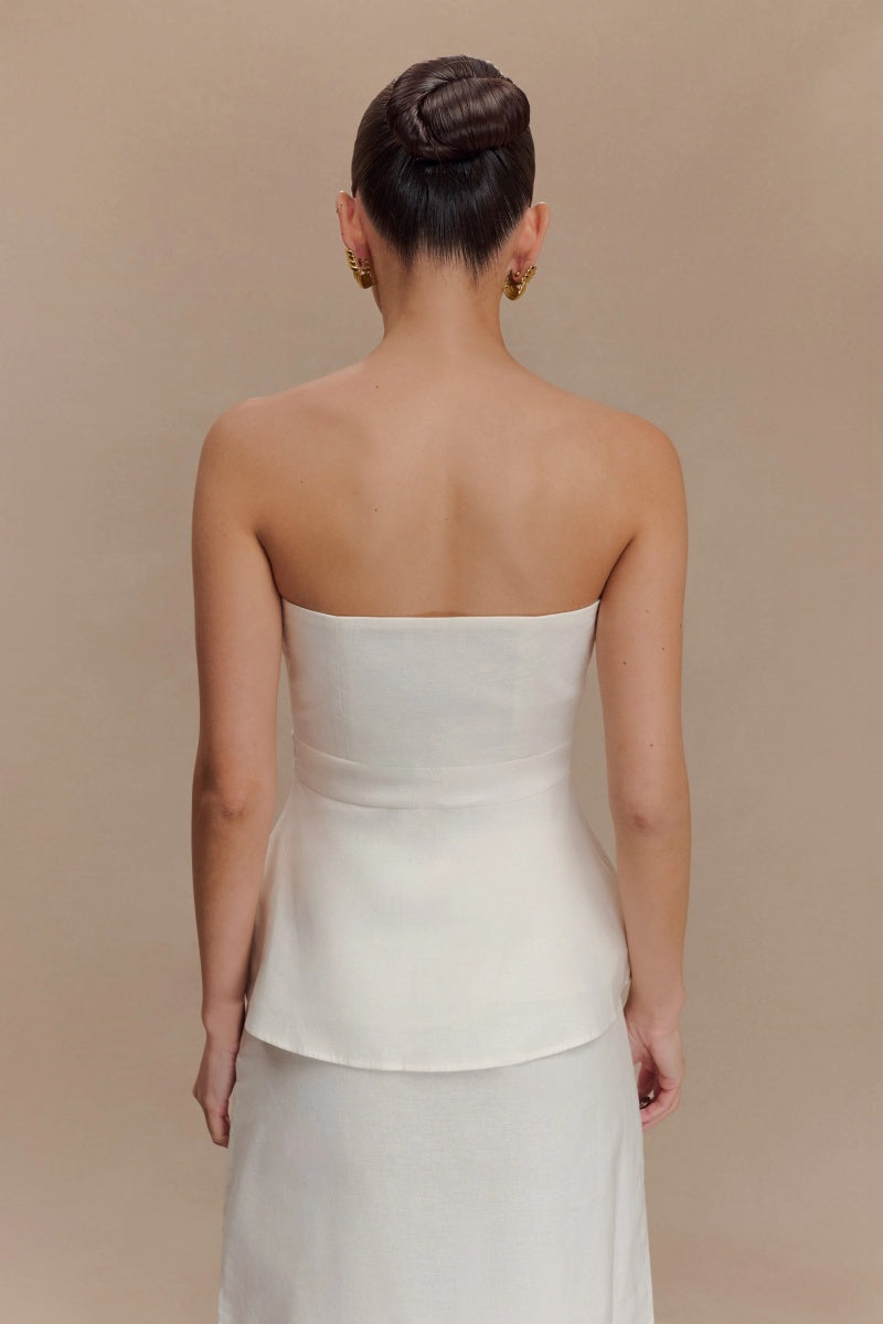 Elegant White Off-Shoulder Set