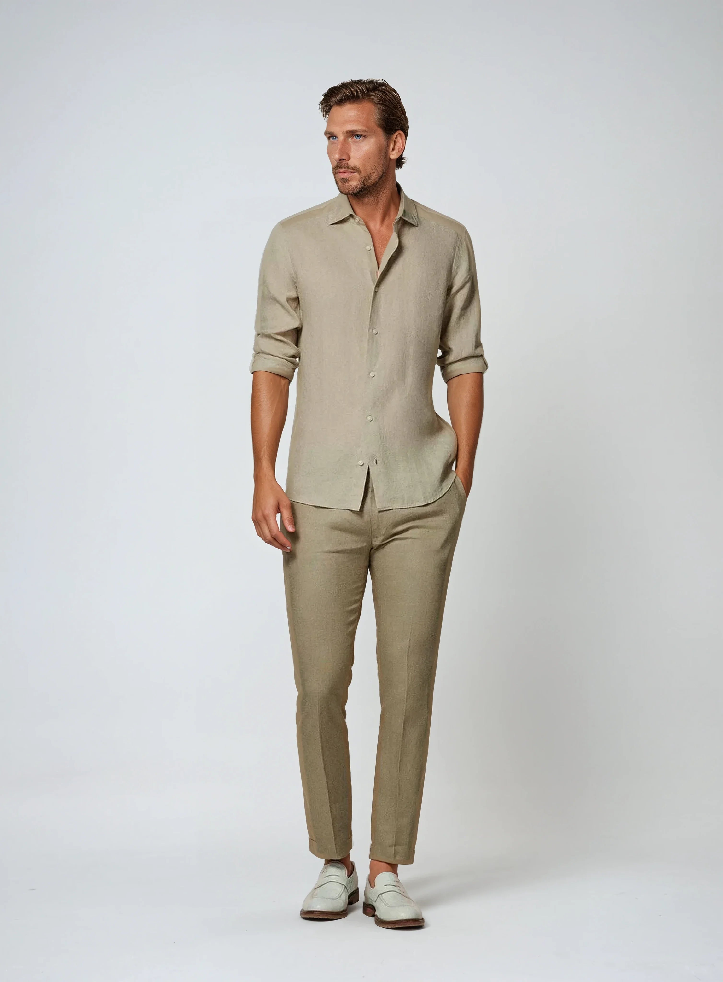 Essential Linen Shirt - Khaki