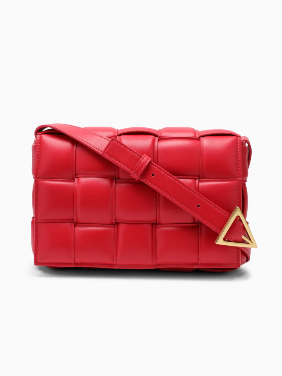 - Woven Padded Leather Bag