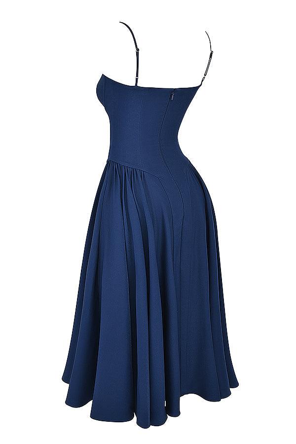 Milano Di Classe®| Twill Corset Midi Dress