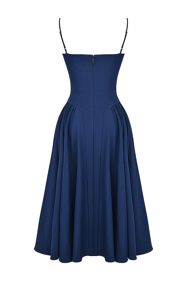 Milano Di Classe®| Twill Corset Midi Dress