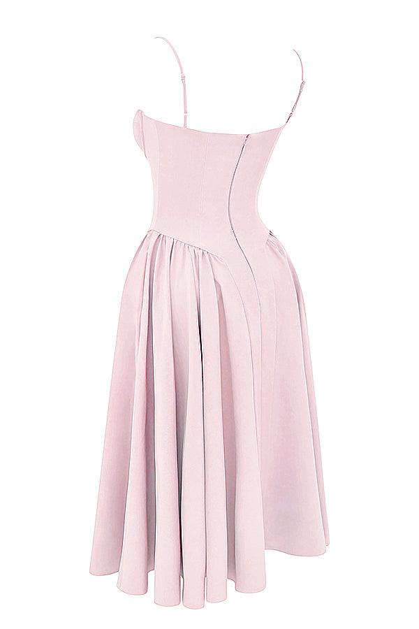 Milano Di Classe®| Twill Corset Midi Dress