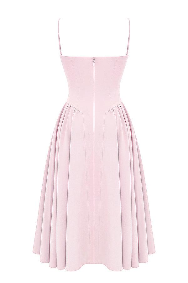 Milano Di Classe®| Twill Corset Midi Dress