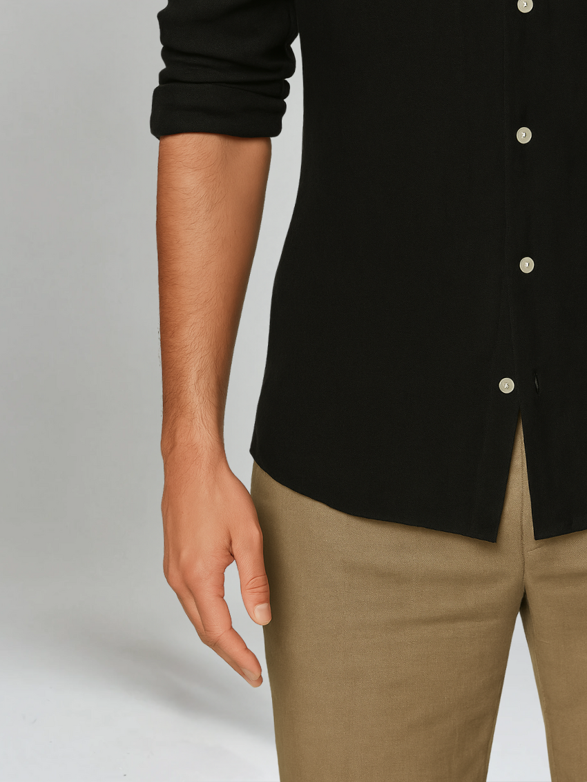 Essential Linen Shirt - Black