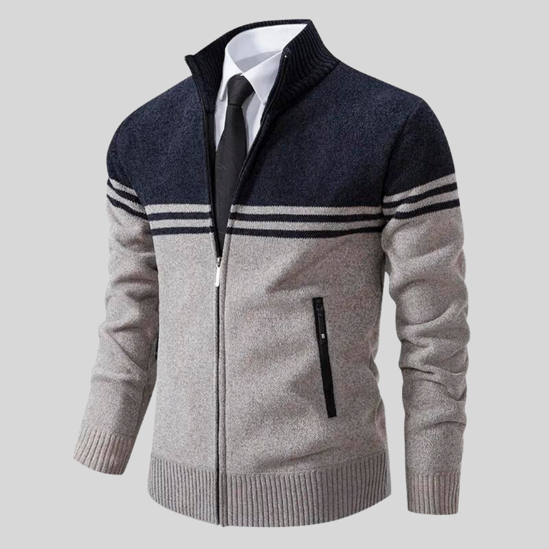 | Knitted Cardigan with Stripes