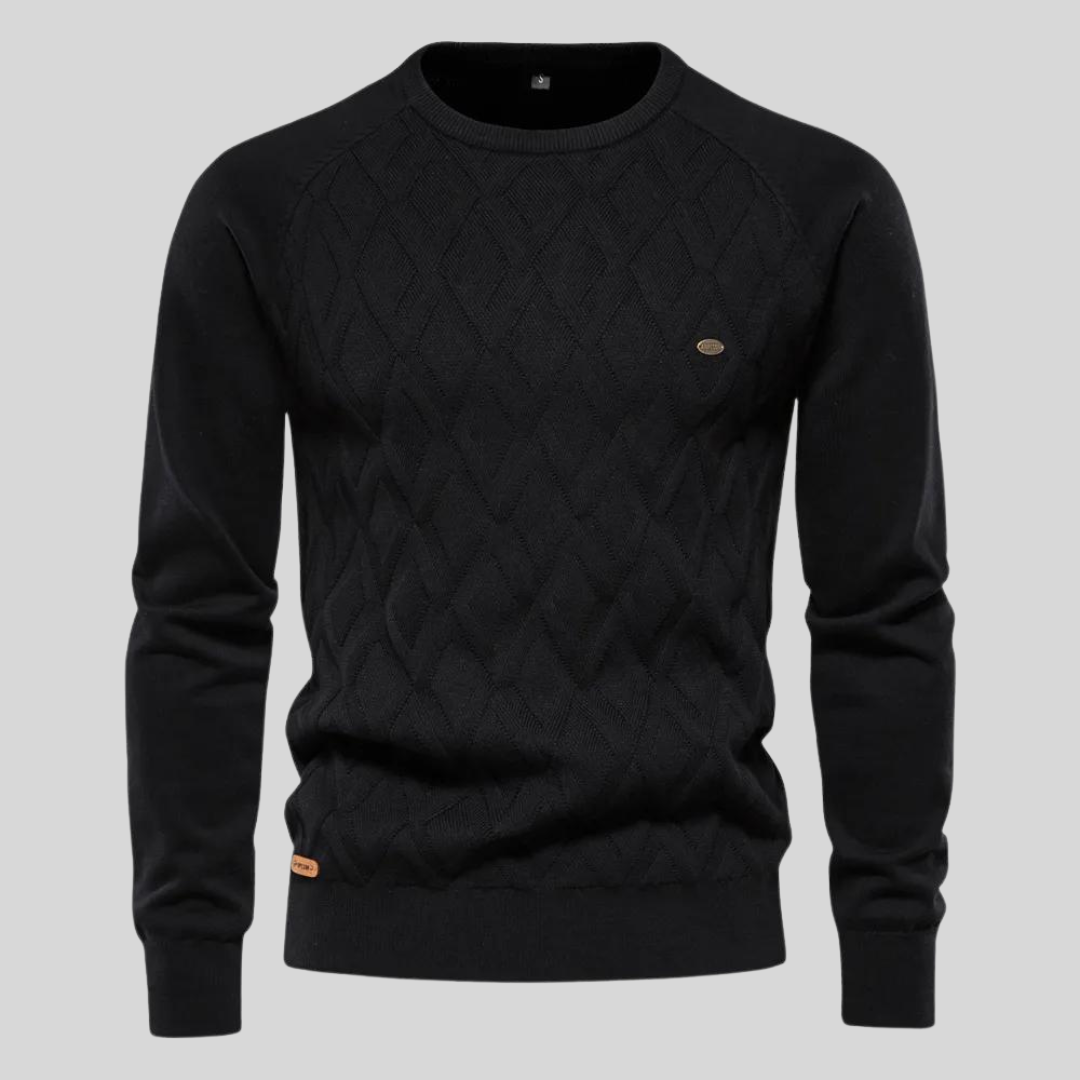 | Sweater with Diamond Pattern