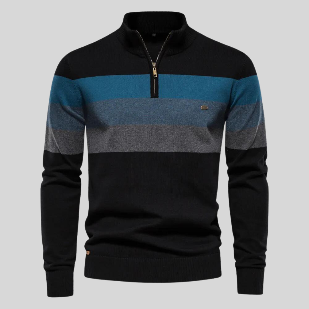 | Striped Turtleneck Sweater