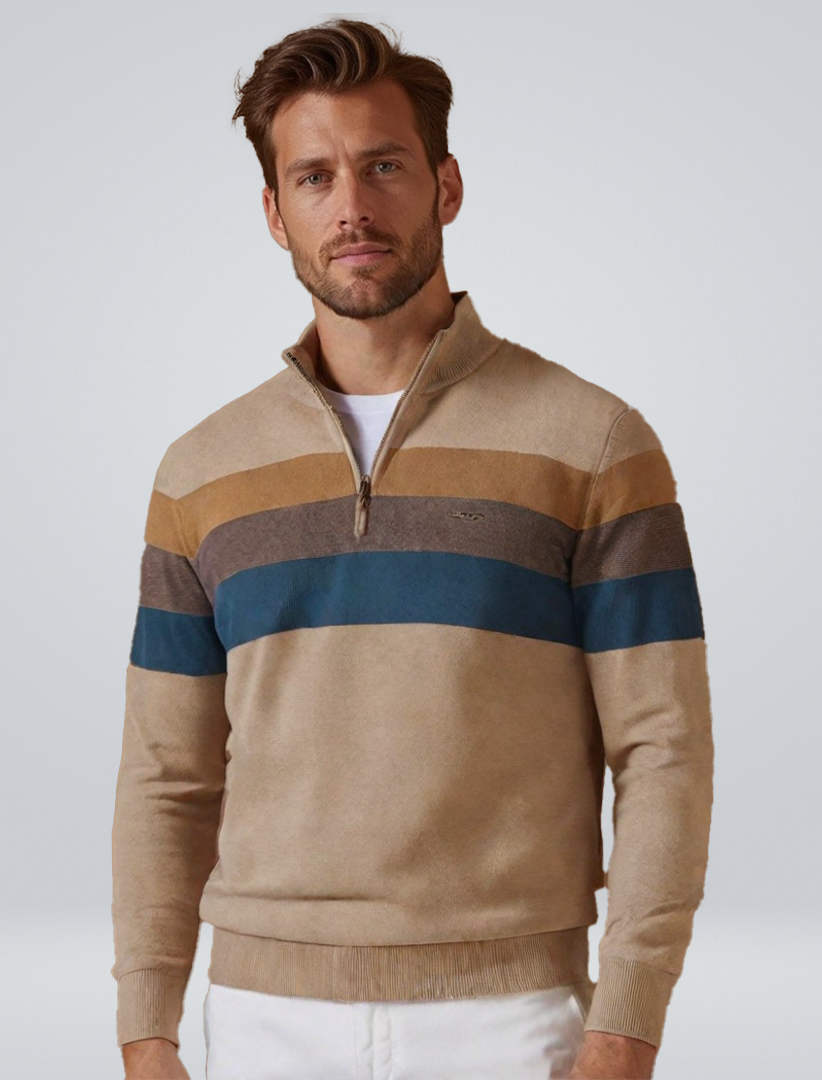 | Striped Turtleneck Sweater