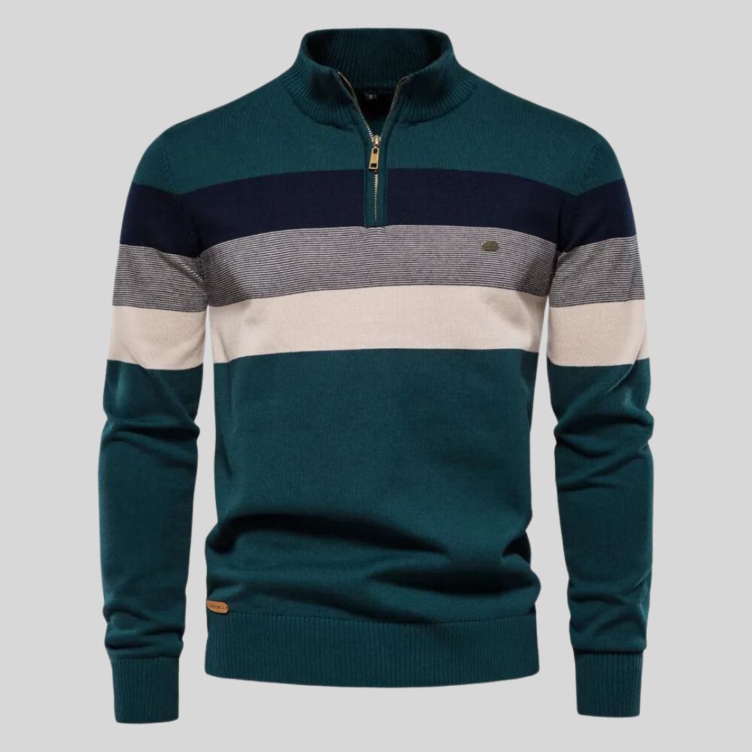 | Striped Turtleneck Sweater