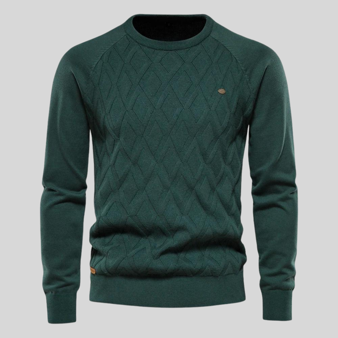 | Sweater with Diamond Pattern