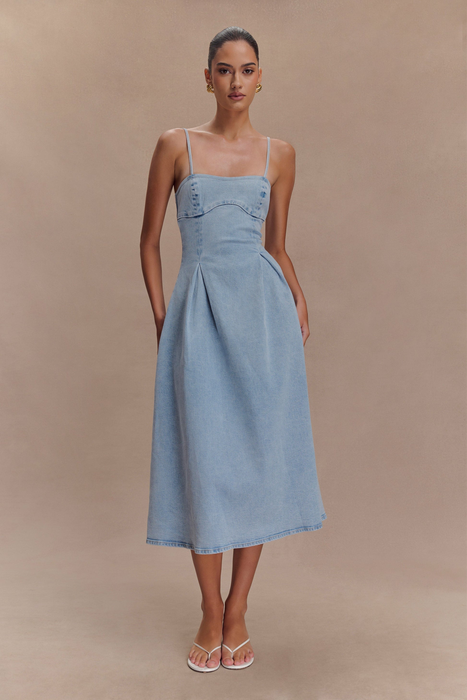 Harlyn Denim Midi Dres