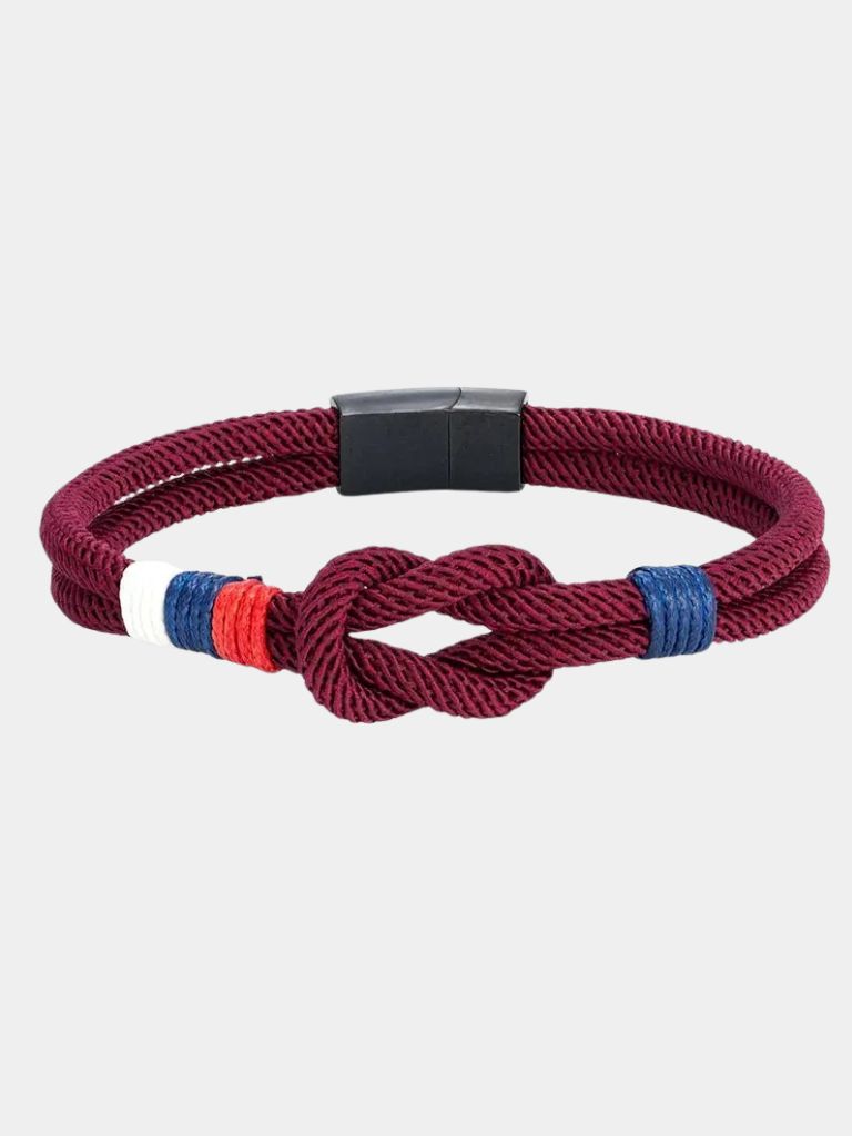 Minimalist Nautical Knot Bracelet - Cross & Crown