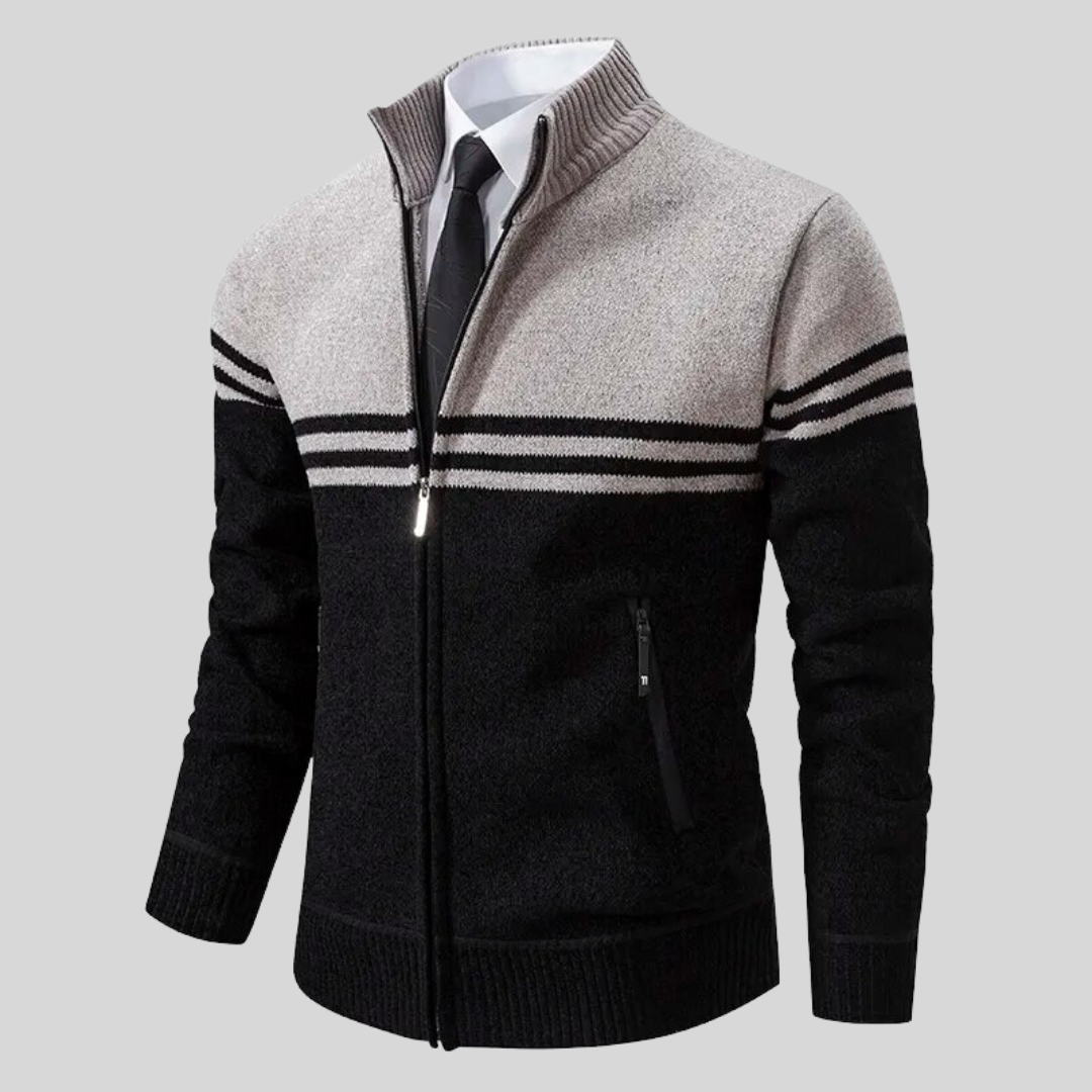 | Knitted Cardigan with Stripes