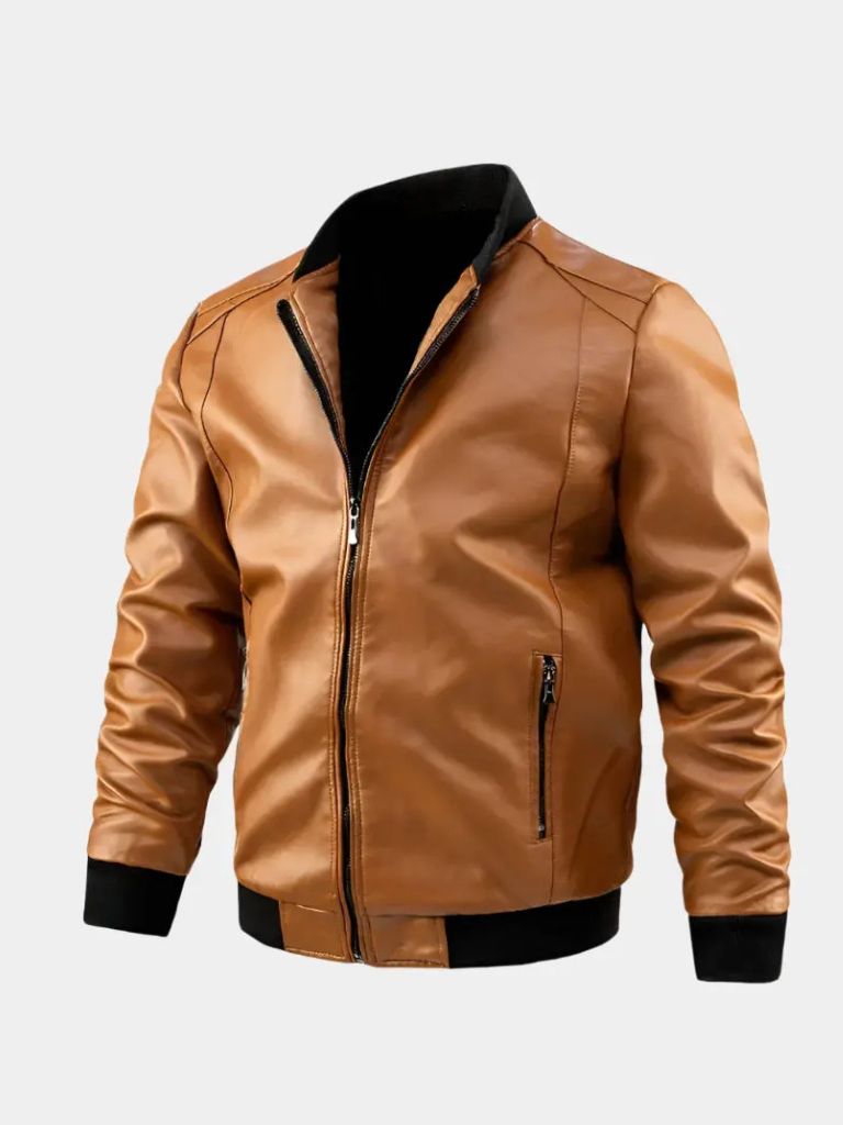 Essential Leather Jacket - Cross & Crown