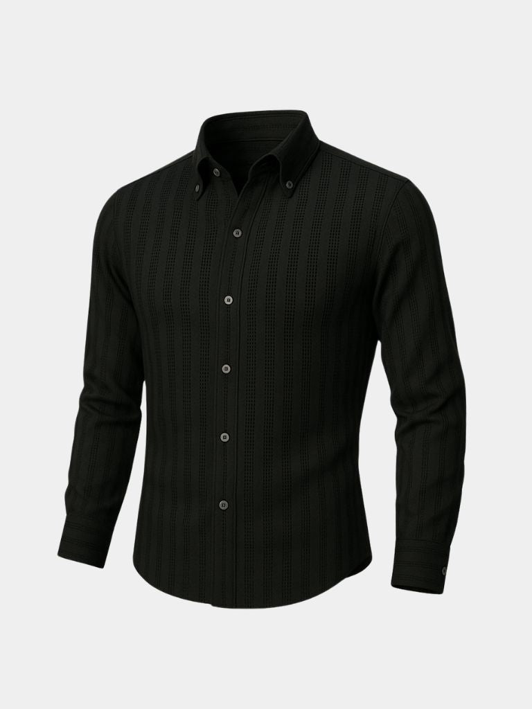 Striped Button Down Seersucker Shirt - Cross & Crown