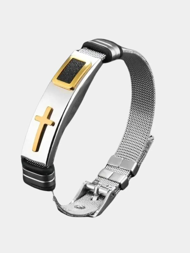 Cross Stainles Steel Belt Bracelet