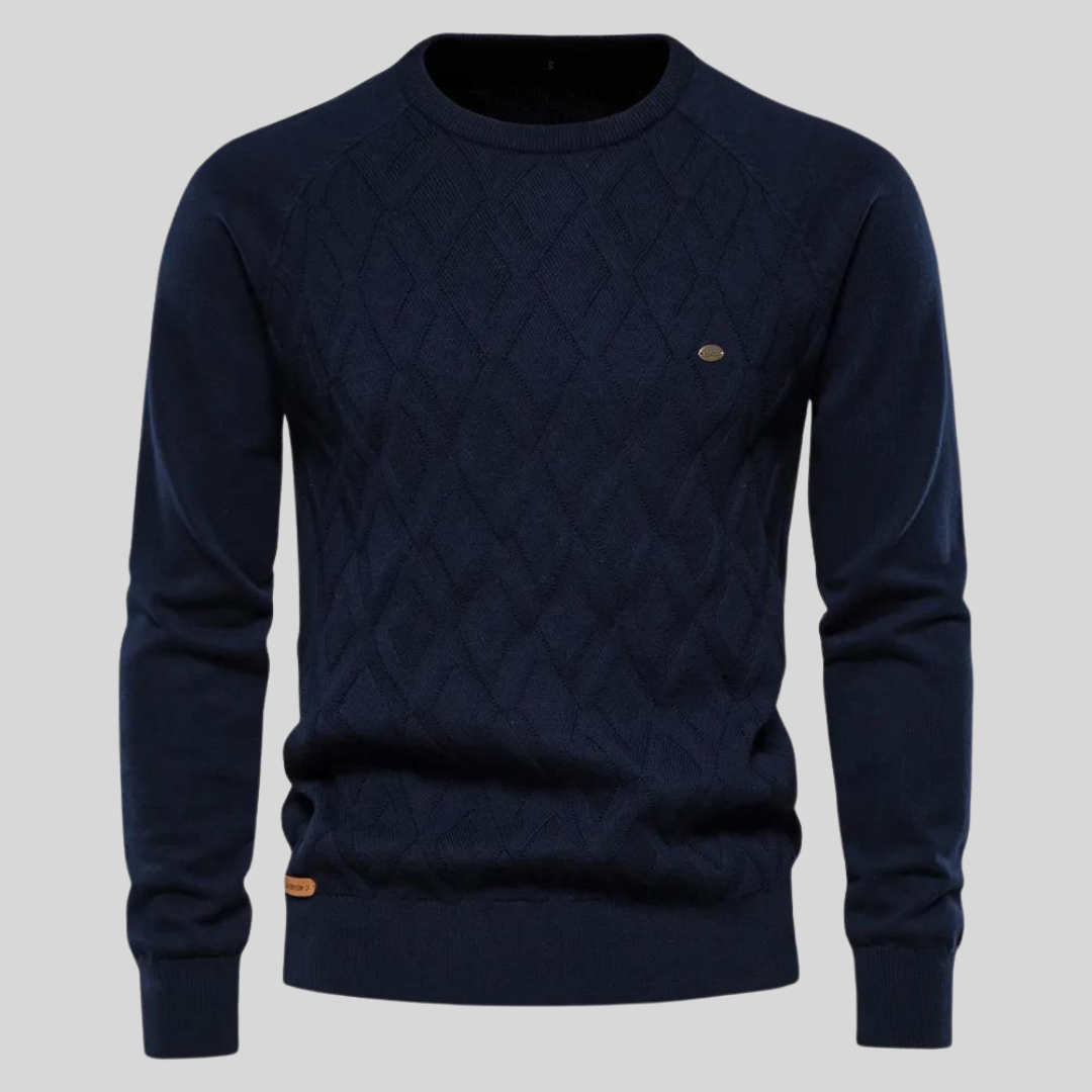 | Sweater with Diamond Pattern