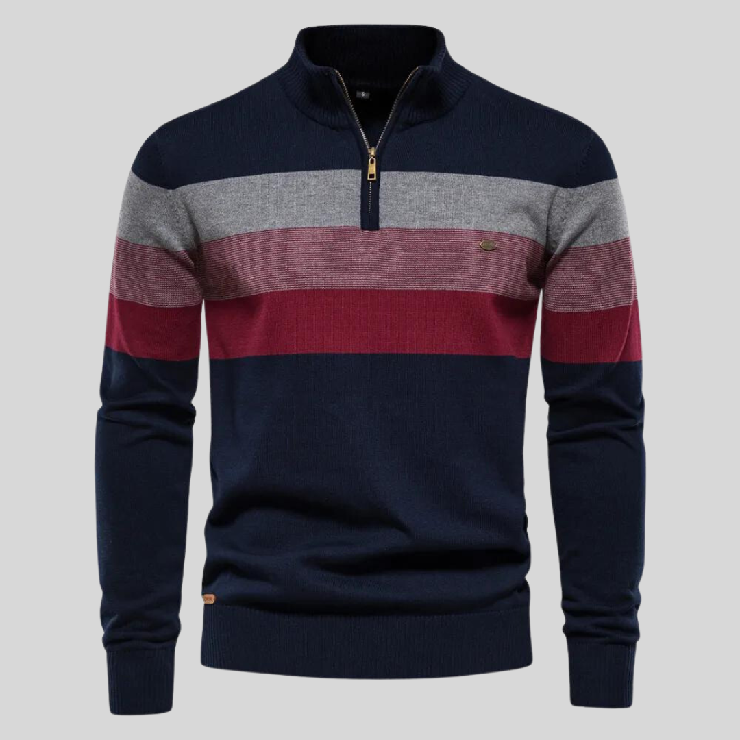 | Striped Turtleneck Sweater