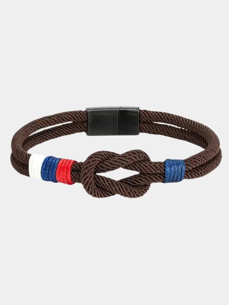 Minimalist Nautical Knot Bracelet - Cross & Crown