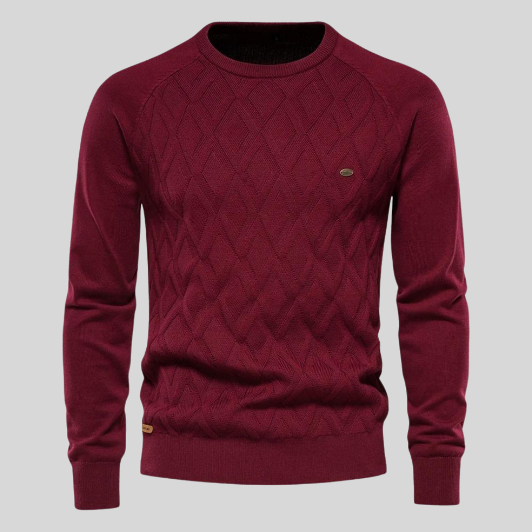 | Sweater with Diamond Pattern