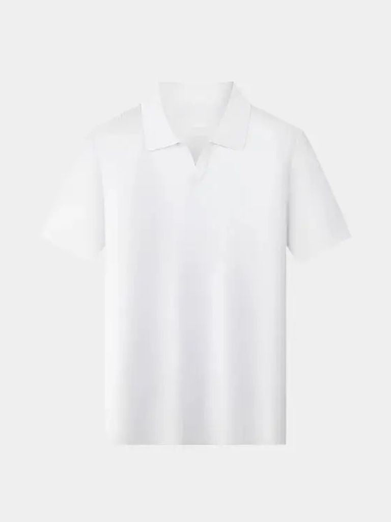 Casual Buttonless Knit Polo Shirt - Cross & Crown