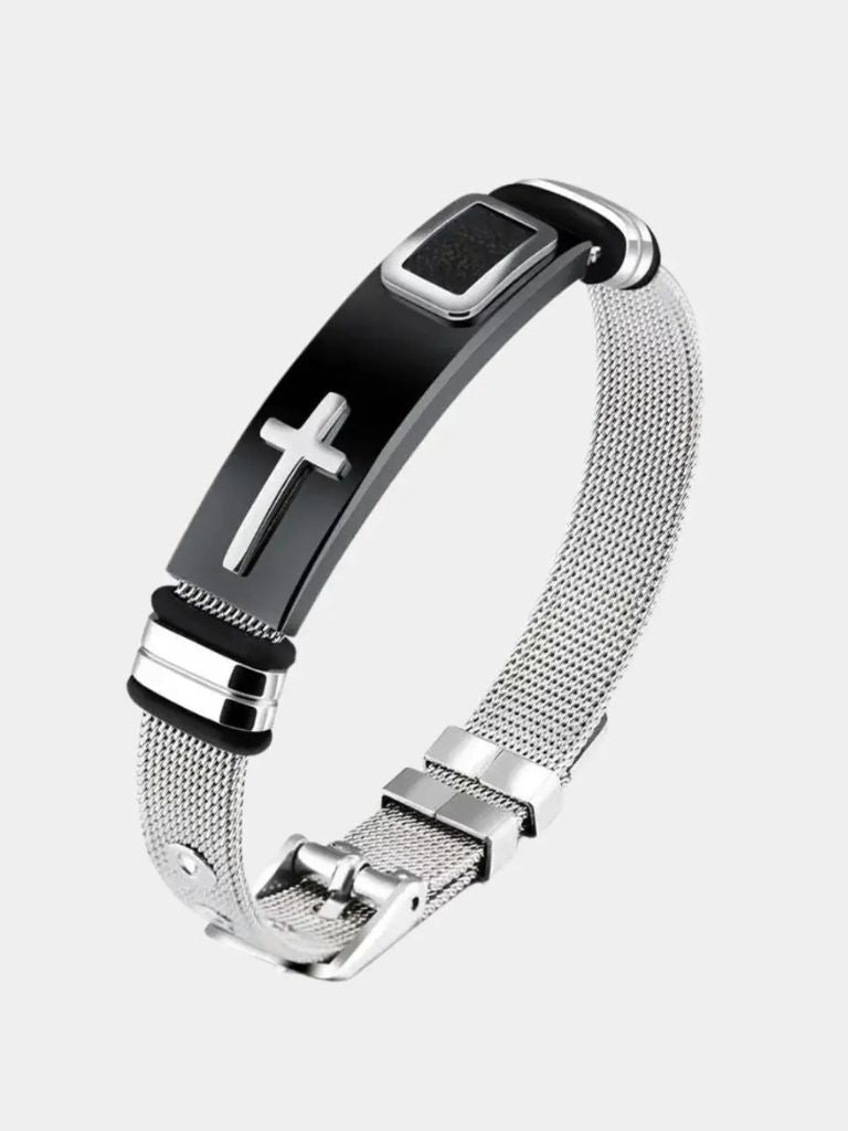 Cross Stainles Steel Belt Bracelet