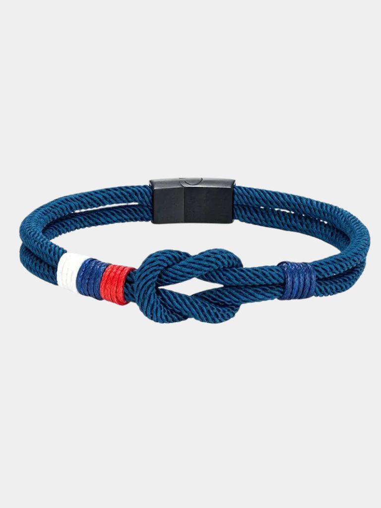 Minimalist Nautical Knot Bracelet - Cross & Crown