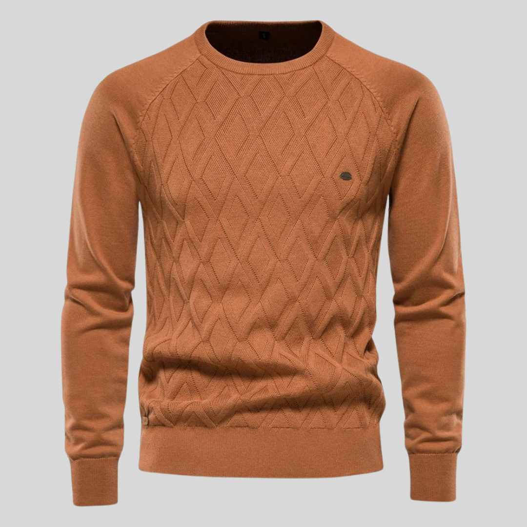| Sweater with Diamond Pattern