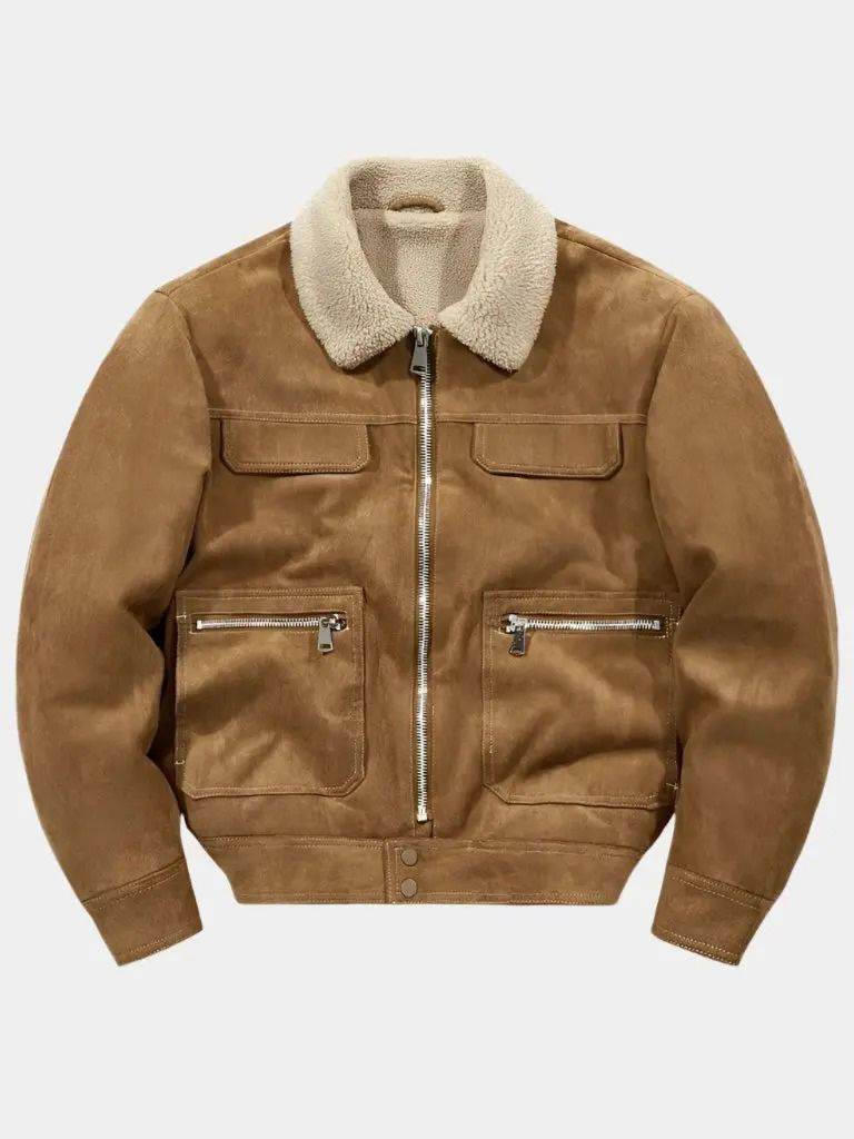Essential Fleece Suede Jacket - Cross & Crown