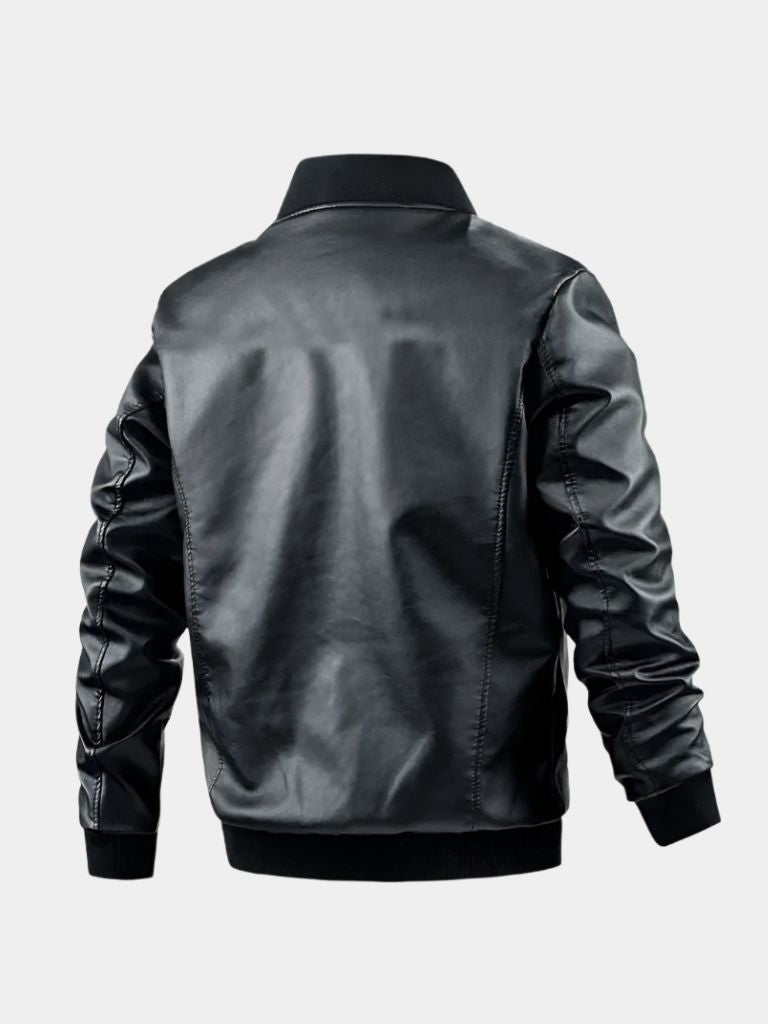Essential Leather Jacket - Cross & Crown